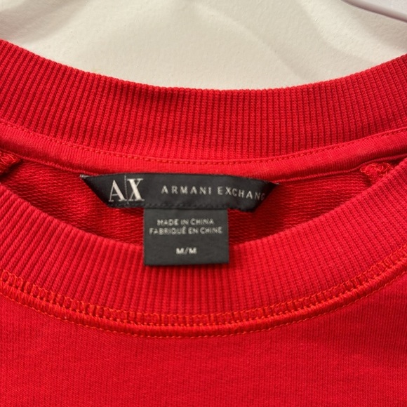 Armani Exchange Women’s Red Crew Neck Sweatshirt Size Medium - Picture 4 of 4